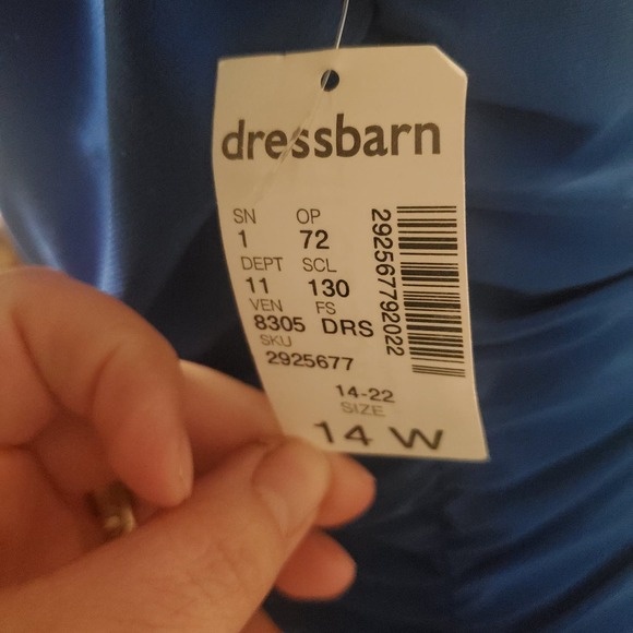 NEW Dressbarn Collection Size 14W Ruched Draped Formal Maxi Dress *TINY FLAWS* - Picture 7 of 14